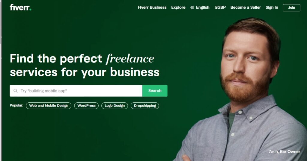 Fiverr signup