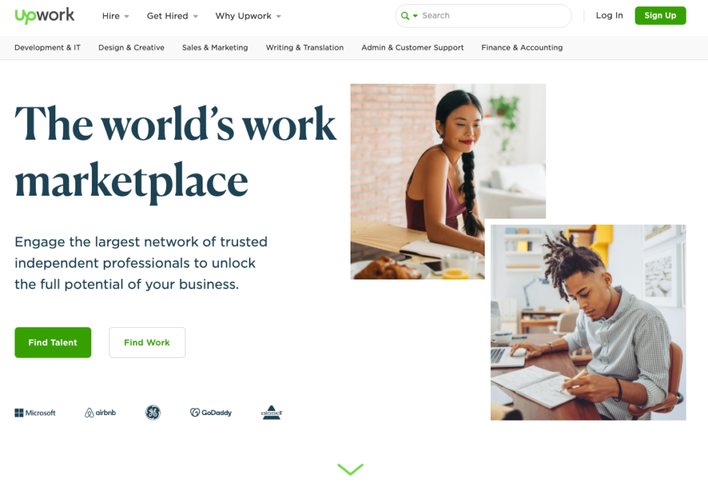 upwork sign-up